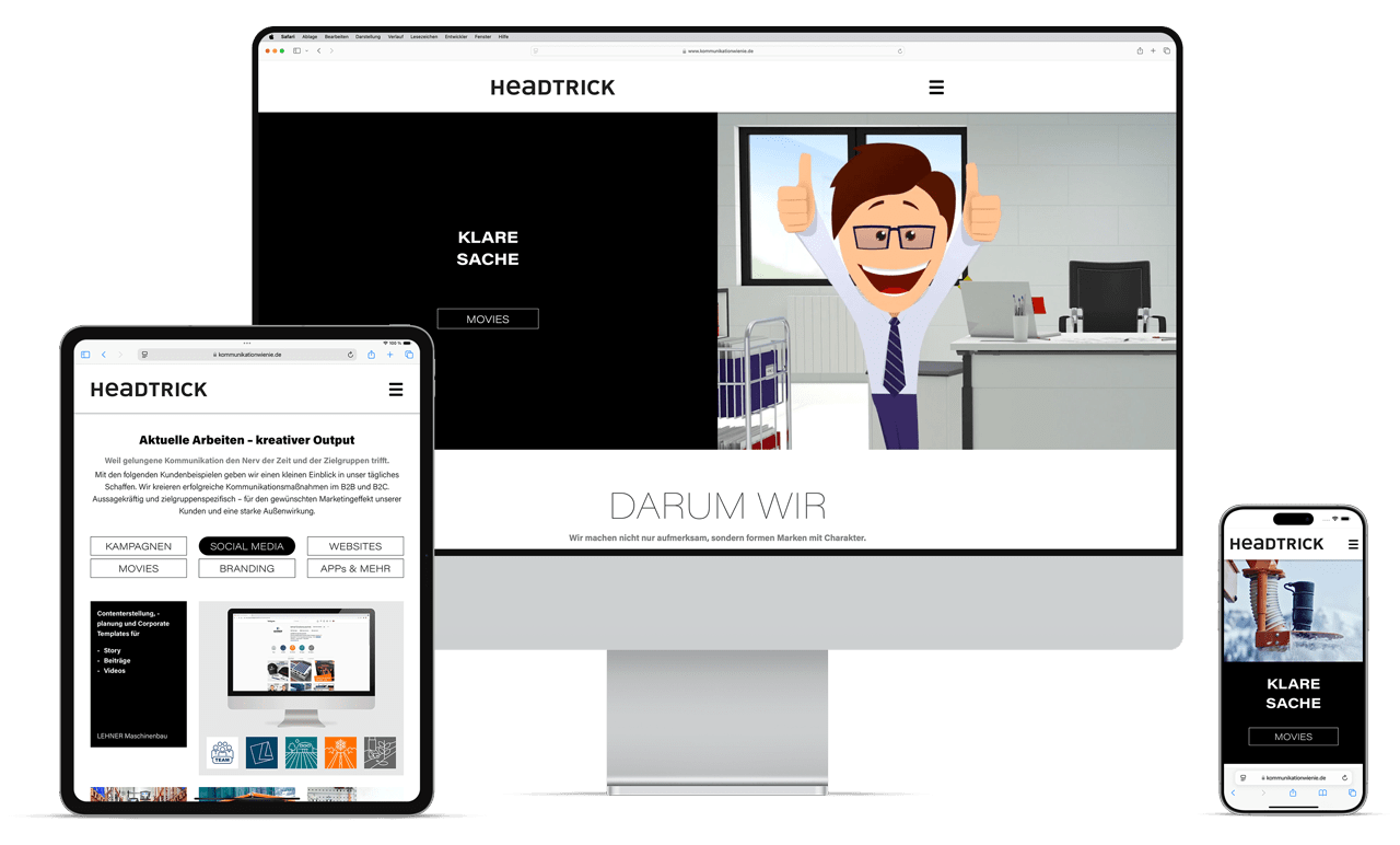 BSSTUDIO Homepage Programmierung Headtrick