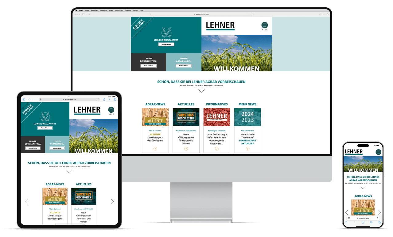 BSSTUDIO Homepage Programmierung Lehner Agrar
